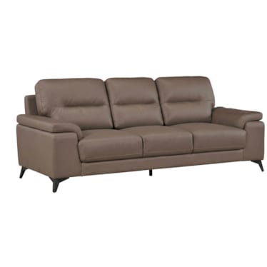 Seth Brown Leather Sofa