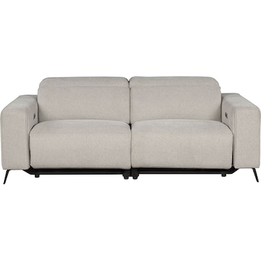 Kenny Taupe Dual Power Recliner Sofa