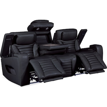 Calla Black Dual Power Recliner Sofa