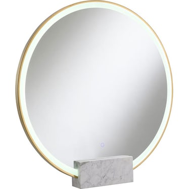 Solene Gold Round LED Vanity Mirror