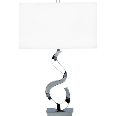 Abstract Chrome Table Lamp