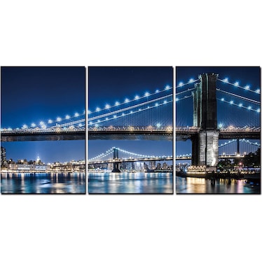 Bridge With Lights Acrylic Wall Art w/ Crystal