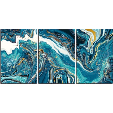 Abstract Waves Acrylic 70" Wall Art