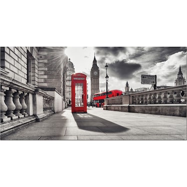 London Red Phone Booth Acrylic Wall Art