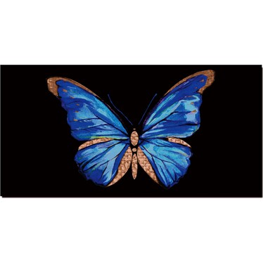 Blue Butterfly Acrylic Wall Art w/Frame