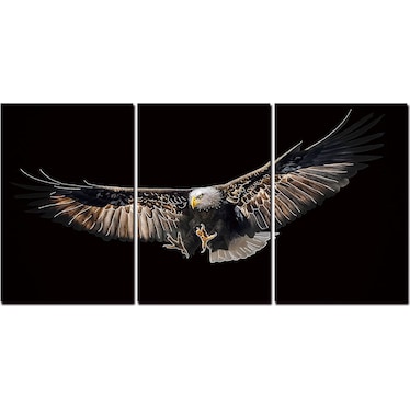 Eagle Flying Acrylic Wall Art w/ Crystal