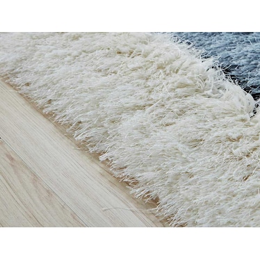 Mida Black Steps Shag Rug