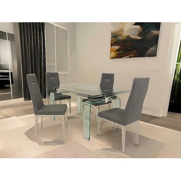 Stella Gray Dining 5 Pcs Set