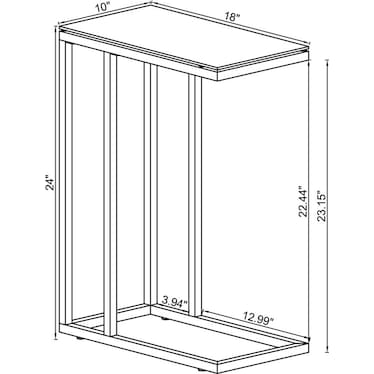 White Metal Snack Table