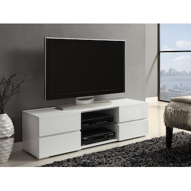 Stelo White 55" TV Stand