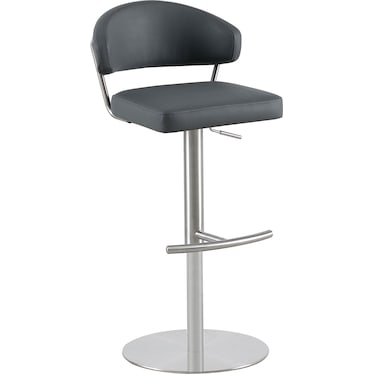 Lucas Dark Gray Adjustable Bar Stool
