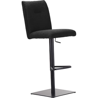 Lessie Black Boucle Adjustable Stool