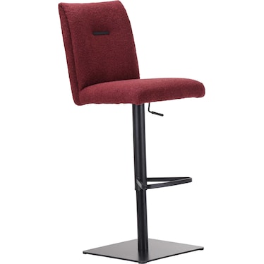 Lessie Burgundy Boucle Adjustable Stool