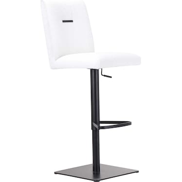 Lessie White Boucle Adjustable Stool