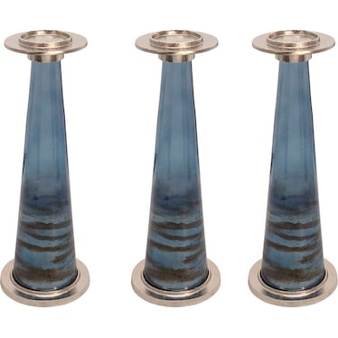 Small Clear Pillar Holder 3 Pcs Set