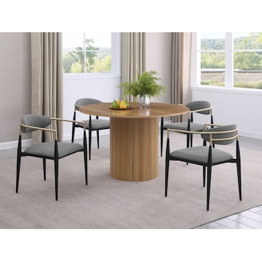 Tobias Gray Dining 5 Pcs Set