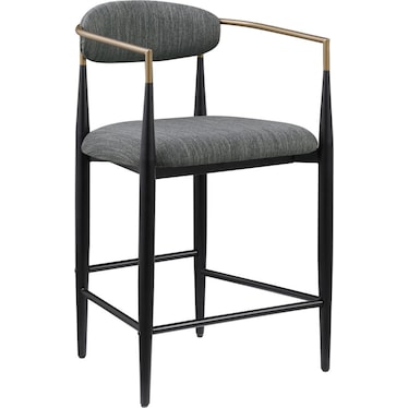 Tobias Dark Grey 25" Counter Stool