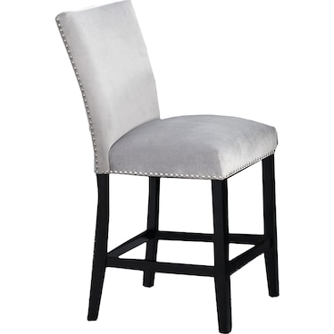 Valentino Silver Counter Velvet Chair