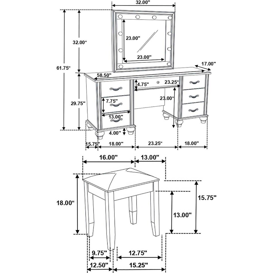 vanities v pcs  