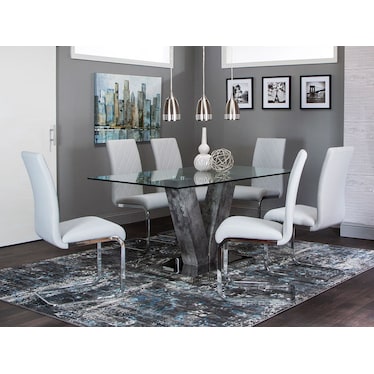 Veneto Grey Dining 5 Pcs Set