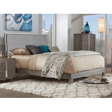 Venezia Grey King Bed