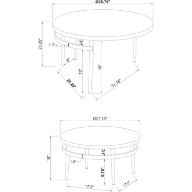 Wesson 2 Pcs Nesting Coffee Tables