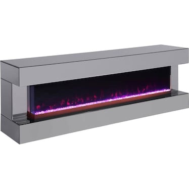 Zahra Grey 71" Electric Fireplace