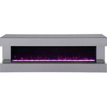 Zahra Grey 71" Electric Fireplace