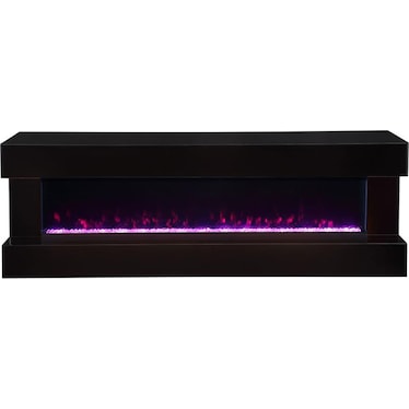 Zahra Black 71" Electric Fireplace