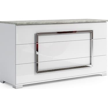 Zara White Marble Dresser