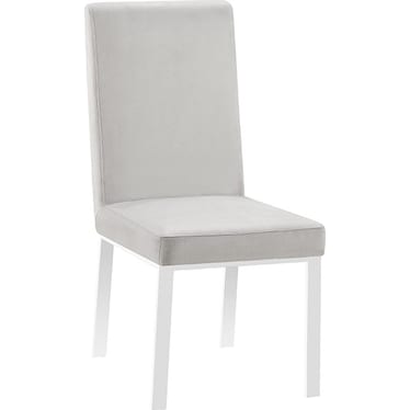 Zeeland Silver Velvet Side Chair