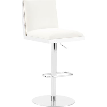 Zeeland White Adjustable Stool