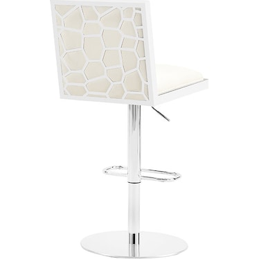 Zeeland White Adjustable Stool