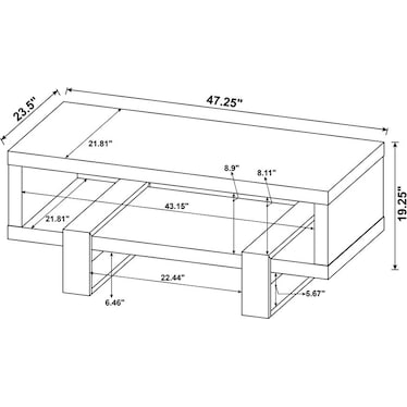 Zorah Gray Coffee Table